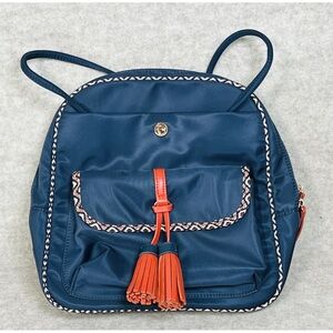 Spartina 449 Navy Backpack with Coral Details
